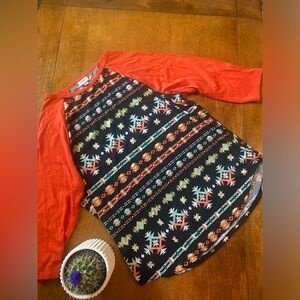 Lularoe southwest vibe 3/4s length shirt